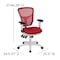 Flash Furniture Office Chair, Mesh, Red Mesh/White Frame HL-0001-WH-RED-GG - alternate 6